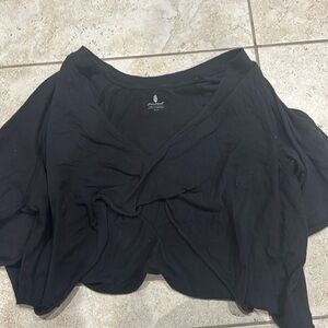 Black Free People Cropped Tee